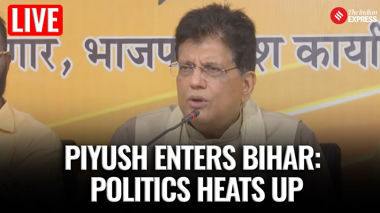 LIVE: Union Minister Piyush Goyal Addresses Press Conference Amid Bihar Political Turmoil | Patna