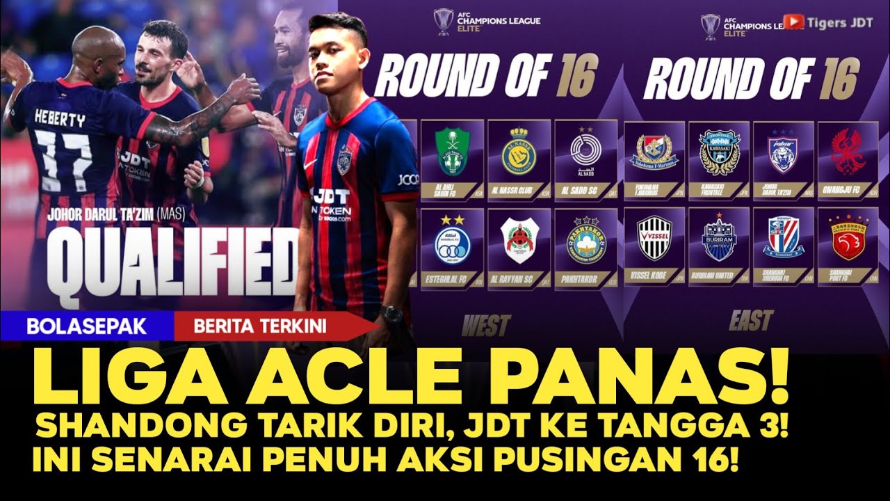 DRAMA Pusingan 16 ACLE! Shandong Taishan Tarik Diri! JDT Melonjak Naik! Siapa Aju Ke Suku Akhir? 🏆🔥
