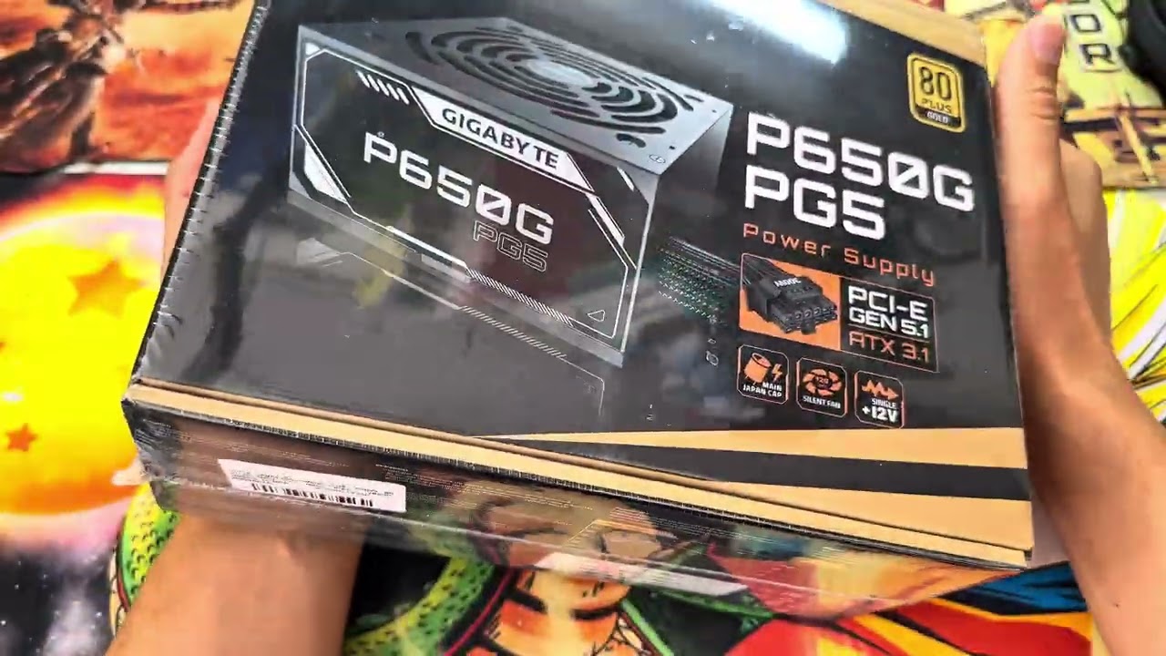 Unboxing/Overview: Fonte ATX 3.1 650W Gigabyte P650G-PG5 PFC Ativo 80 Plus Bronze PCI Gen 5.1