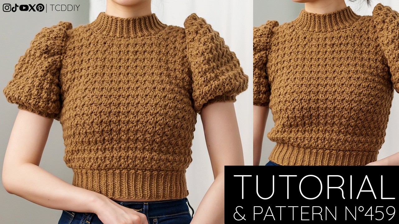 How to Crochet: Puff Sleeve Top | Pattern & Tutorial DIY