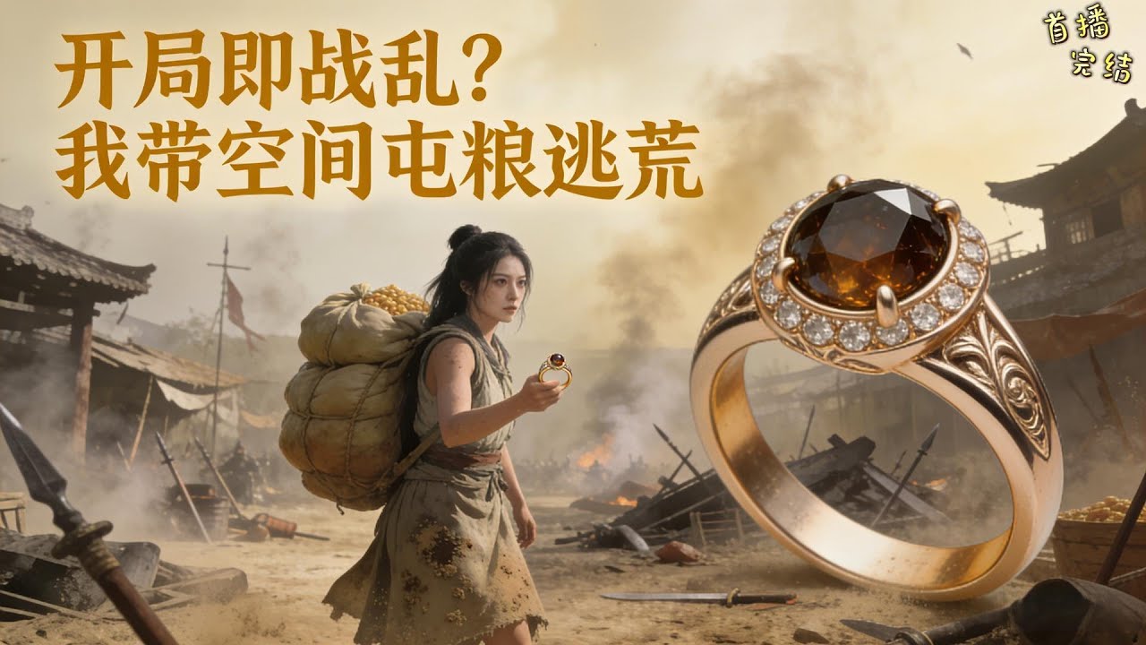 《开局即战乱？我带空间屯粮逃荒》魂穿12岁小孩身上， 刚开局就被告知自家所在地即将开始战乱，一家子都要逃难南下。#有声漫画#穿越#爽文#种田#逃荒