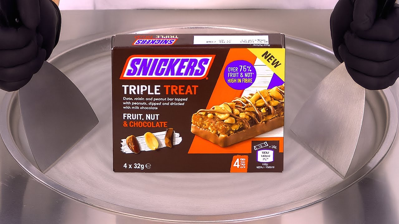 Snickers Ice Cream Rolls Experiment (ASMR)