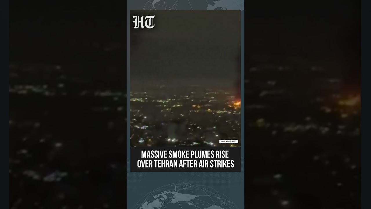 Explosions Rock Tehran as Massive Smoke Plumes Rise After Suspected Air Strikes | #shorts