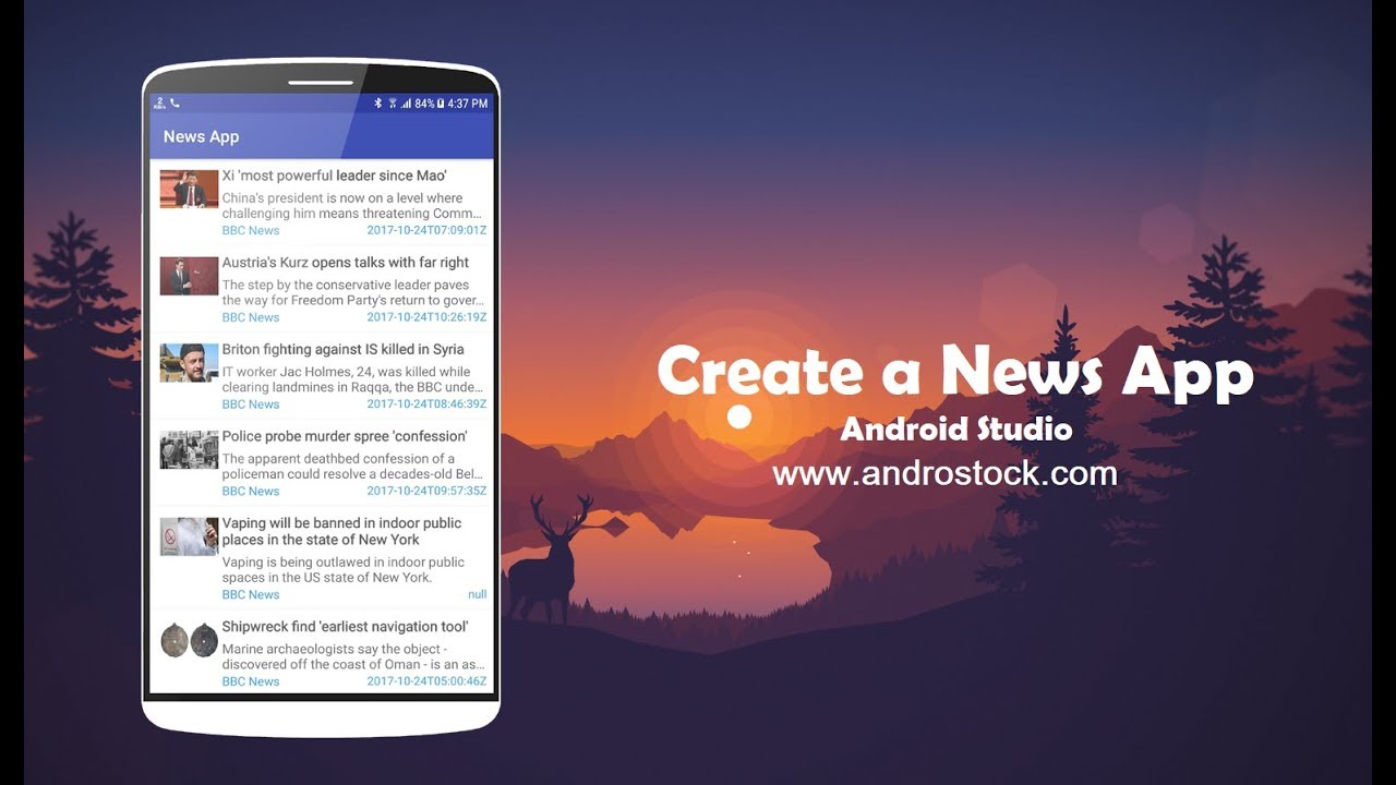 Create a News App on Android &ndash; Android Studio
