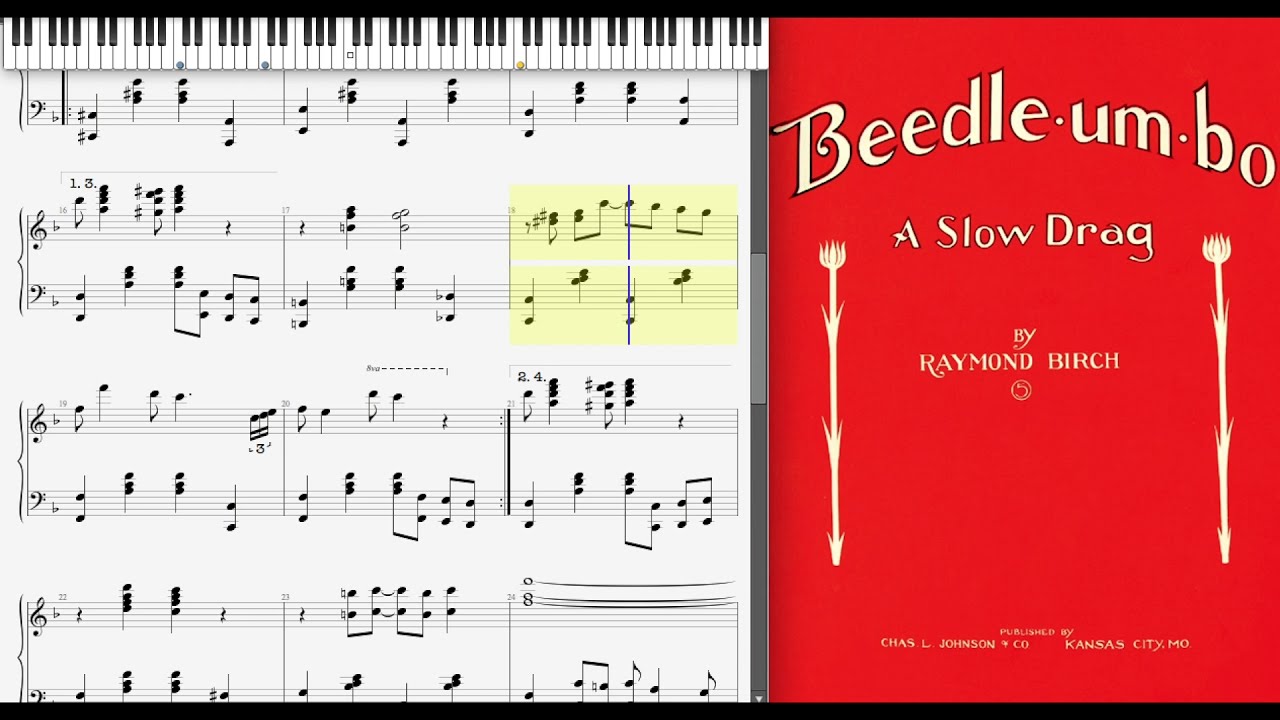 Beedle-Um-Bo by Charles L. Johnson (1908, Ragtime piano)