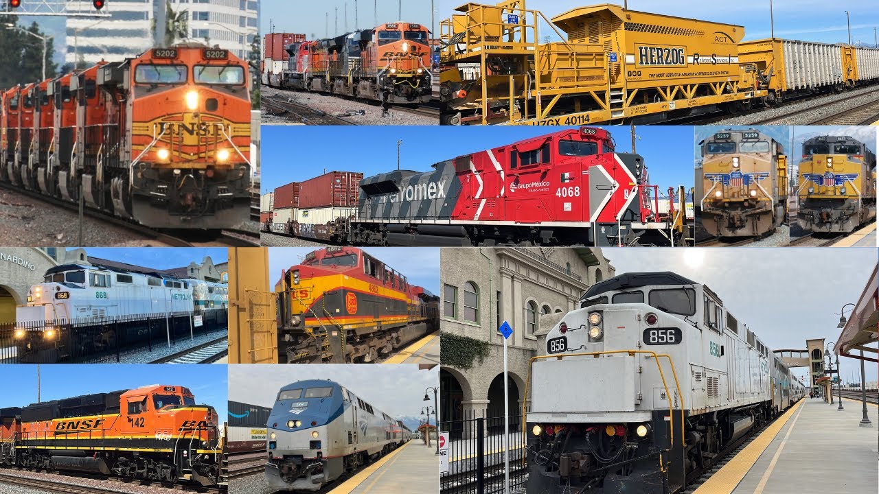 45+ TRAINS! Railfanning San Bernardino FT KCS, Amtrak, NS, SCAX 856 & 868, GECX, FXE! 3/18/23