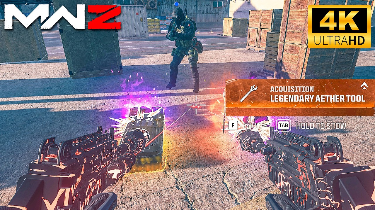 MW3 ZOMBIES - WSP Akimbo Brace Stock, RED WORM, DARK AETHER 4K Gameplay (No Commentary)