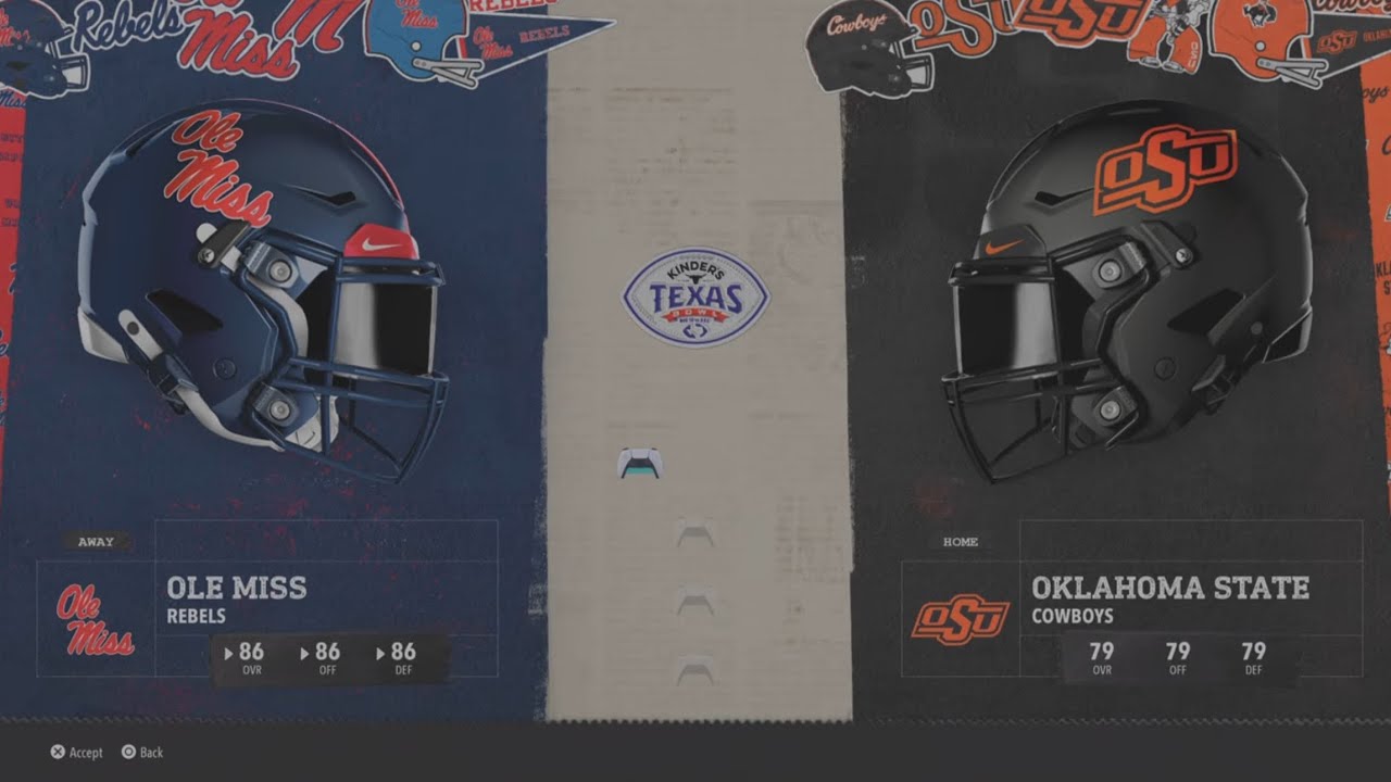 Ole Miss vs Oklahoma State 2030 Texas Bowl AI vs AI Final