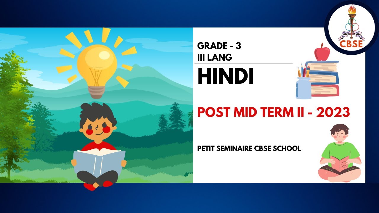 GRADE 3 | III LANG HINDI | POST MID TERM II 2023 | PETIT SEMINAIRE CBSE SCHOOL |