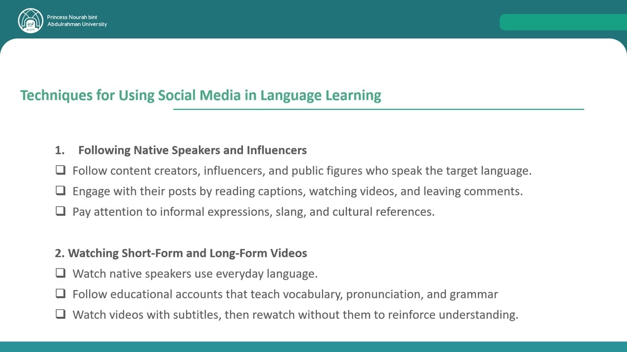 Social Media Language Learning 1