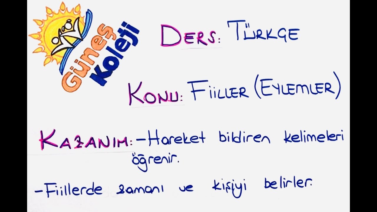4. SINIF TÜRKÇE(FİİLLER)