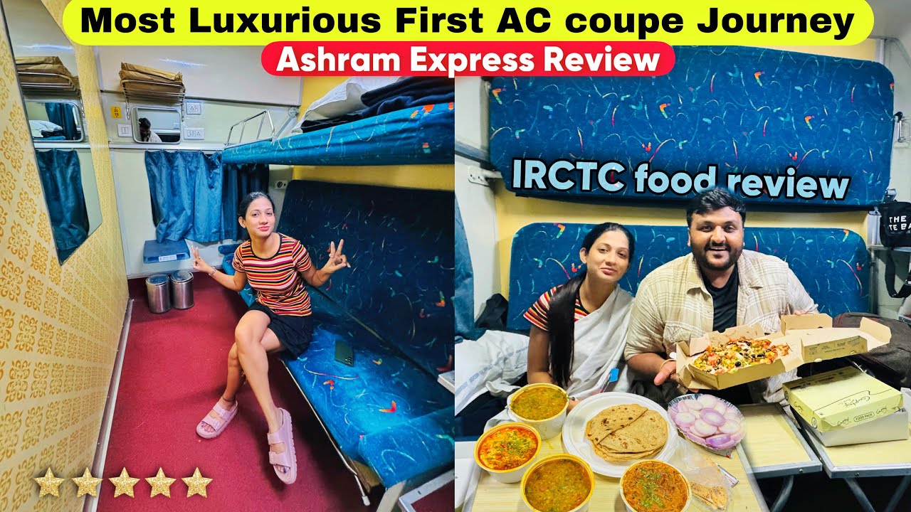 Most Luxurious First AC Journey with Delicious IRCTC food || Rajdhani bhi iske samne fail hai 😀