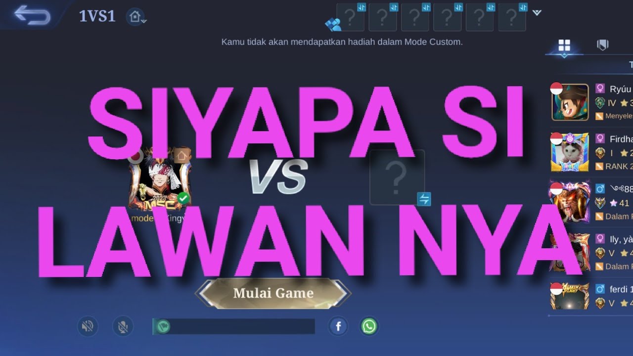 ADA YANG BERANI LAWAN GUA 1VS1 #mlbb 