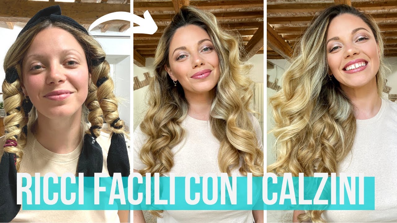 RICCI SENZA PIASTRA E FERRO: TUTORIAL BOCCOLI CON I CALZINI TIKTOK
