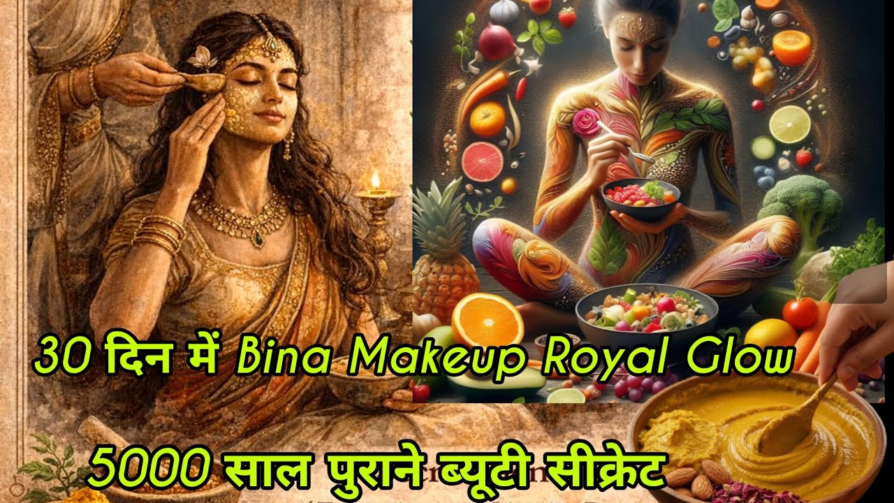 30 दिन में Bina Makeup Royal Glow 🌟 आयुर्वेद के 5000 साल पुराने ब्यूटी सीक्रेट #viral #shevenuscare 