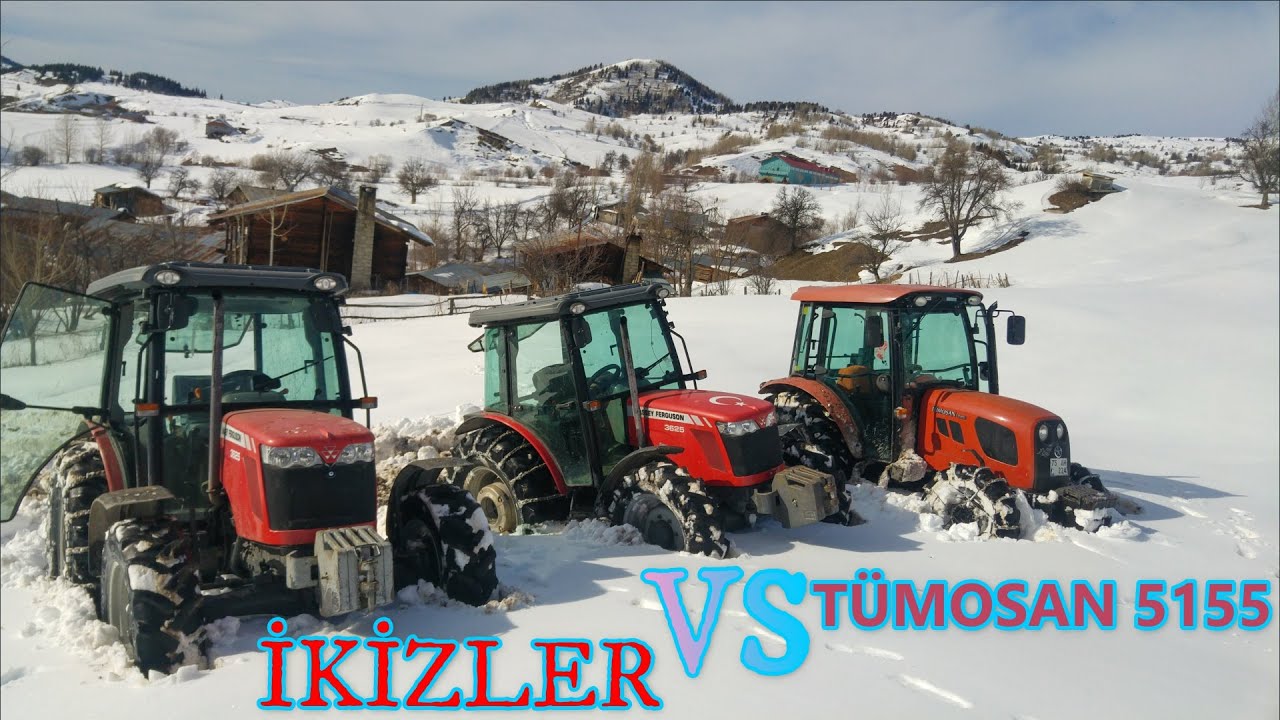 MASSEY FERGUSON 3625 TÜMOSAN 5155 KAR DENEMELERİ ❄
