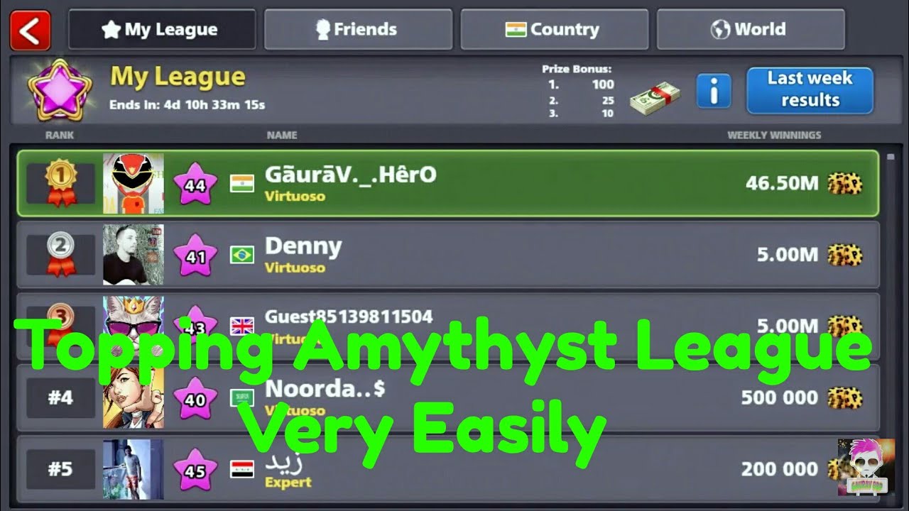8 Ball Pool - How to Top league Easily 😋😋