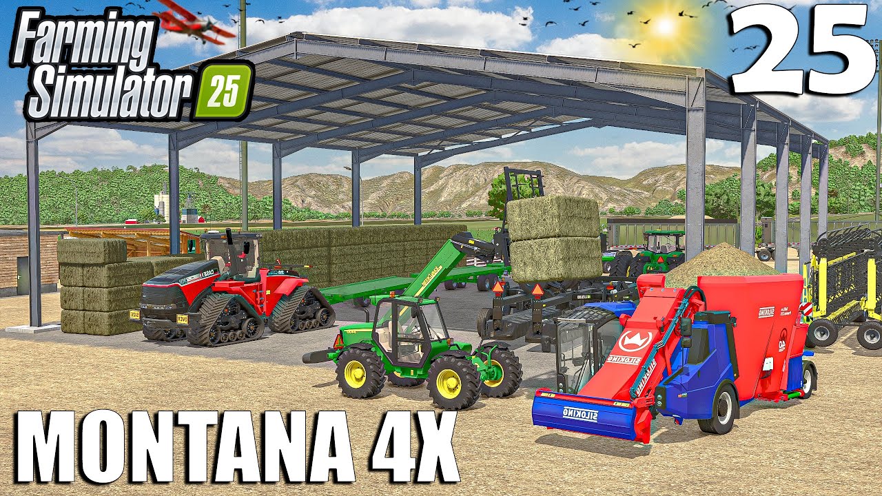 NEW FARM BUILD + Big FORAGE OPERATION - 350k | Montana 4x | Farming Simulator 25