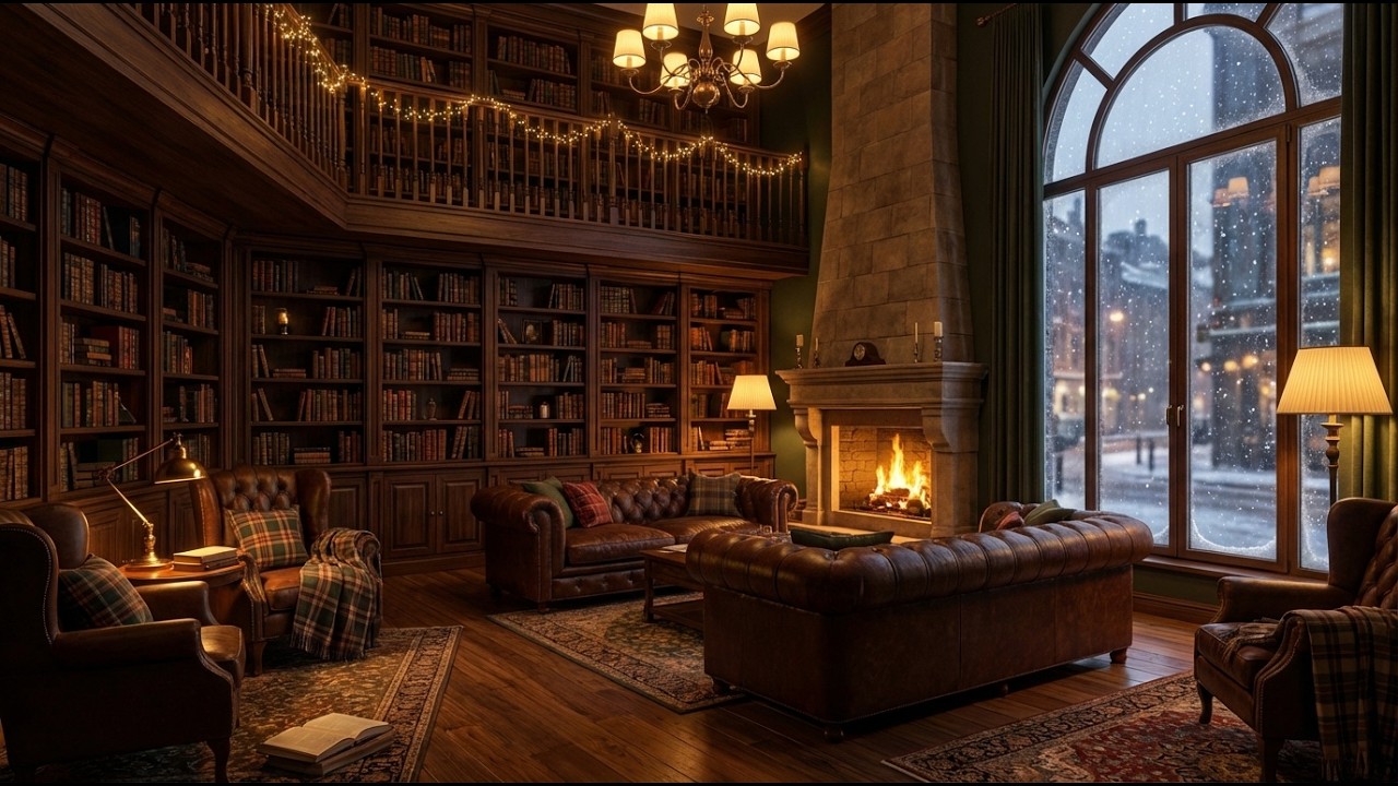 Cozy Winter Coffee Shop Ambience | Smooth Piano Jazz • Chill Cafe Music • Study • Work • Sleep