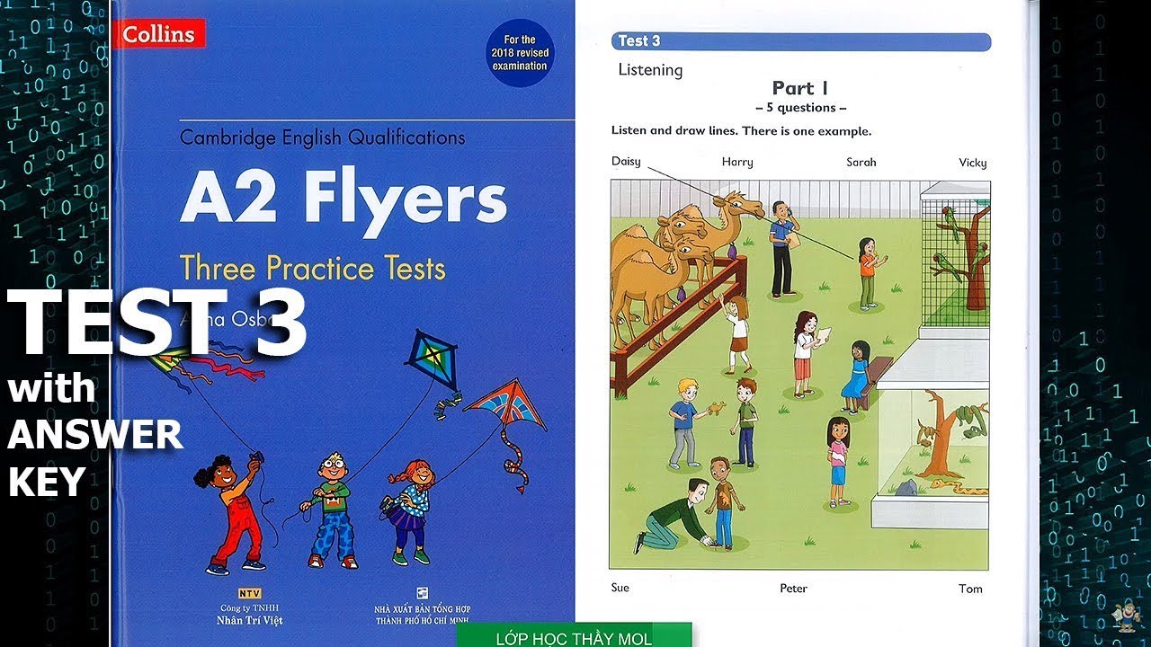Flyers COLLINS Three Practice Tests - Listening Test 3 | Lớp Học Thầy Mol