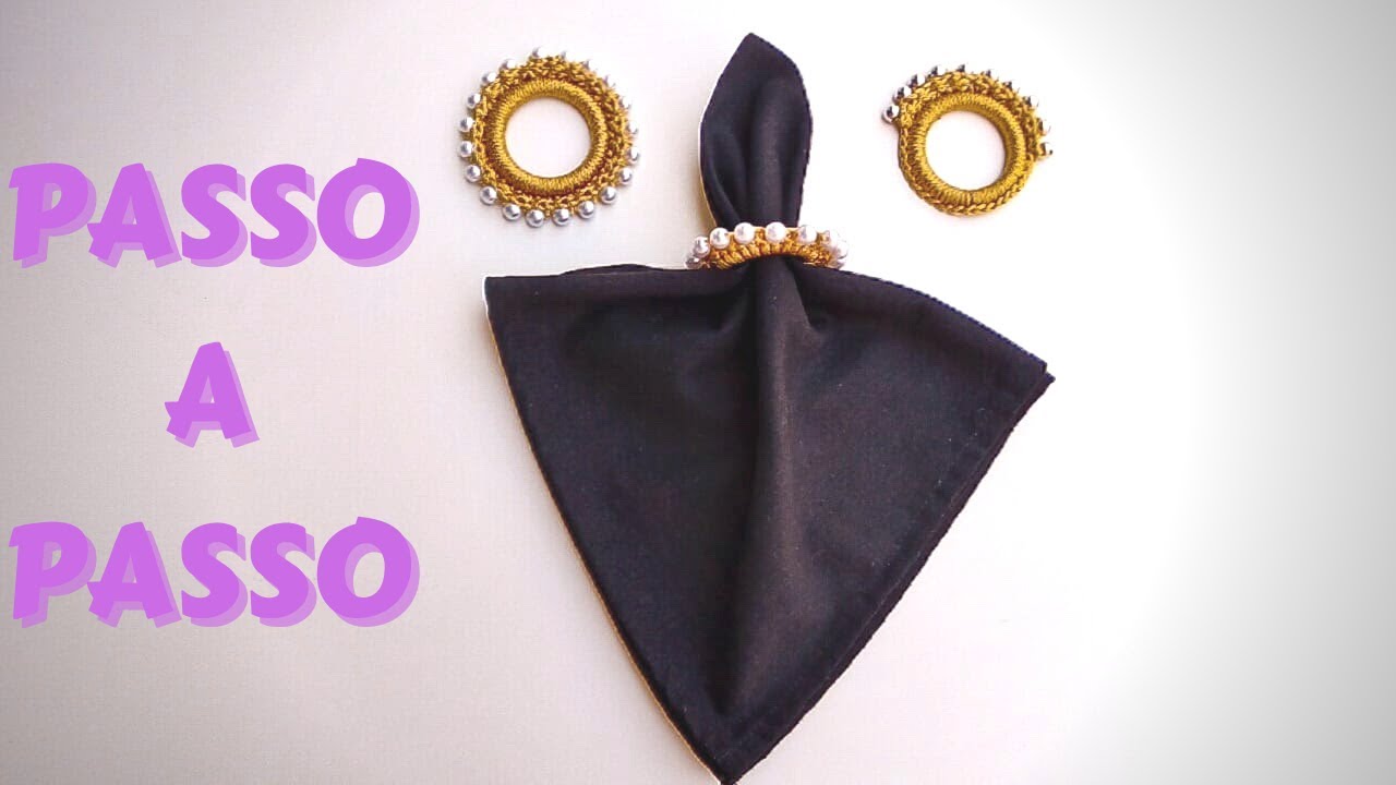 Vídeo Passo a  Passo: Porta Guardanapo em Crochê com Pérolas