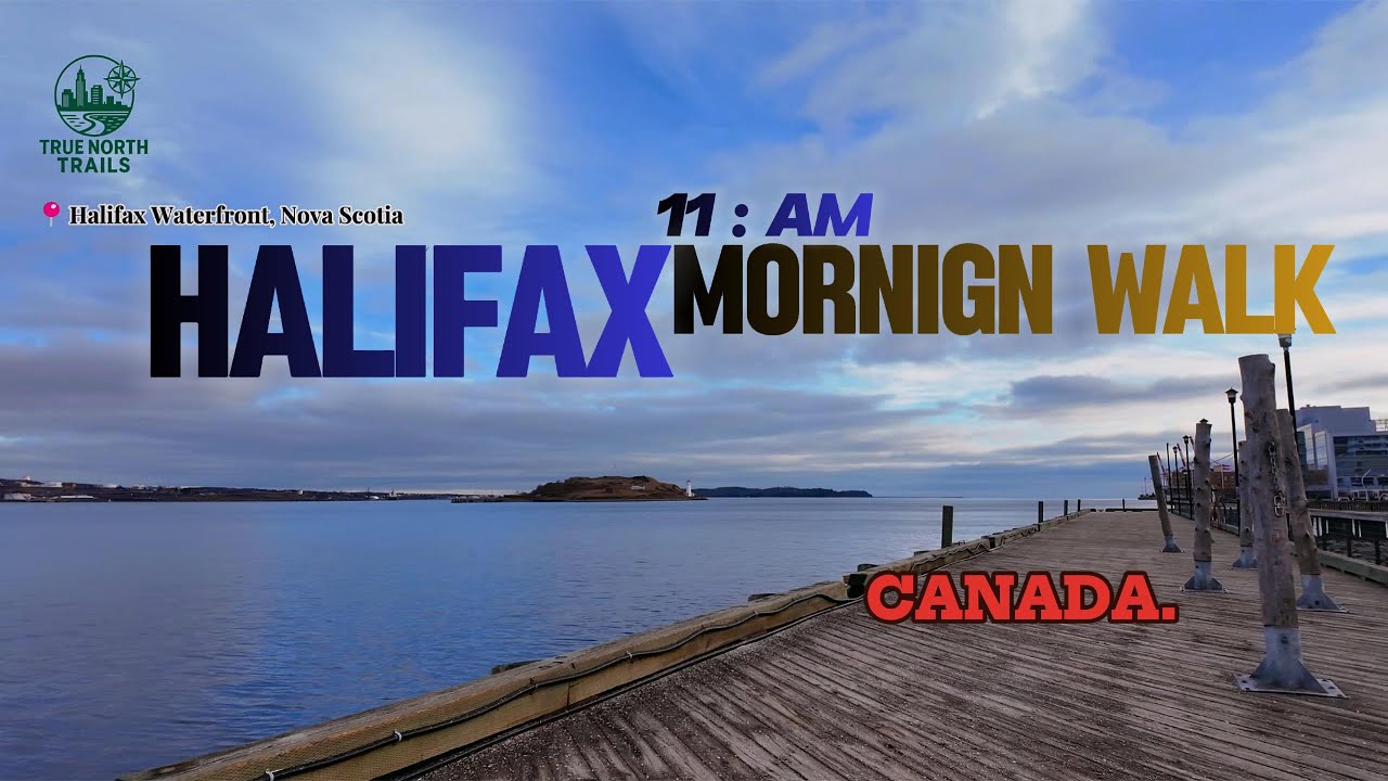 Halifax Harbour Morning Walk 🌅 | Cinematic 4K Waterfront Walk | Voice-Only Walk With Me