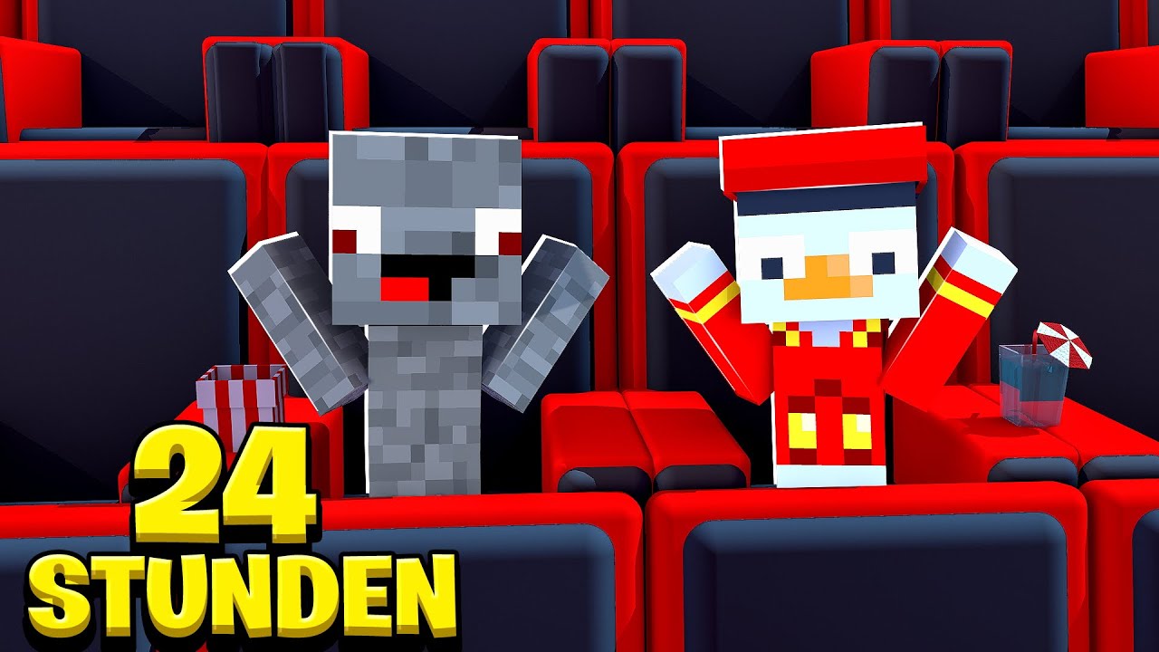 24 STUNDEN ALLEINE IM KINO in Minecraft !