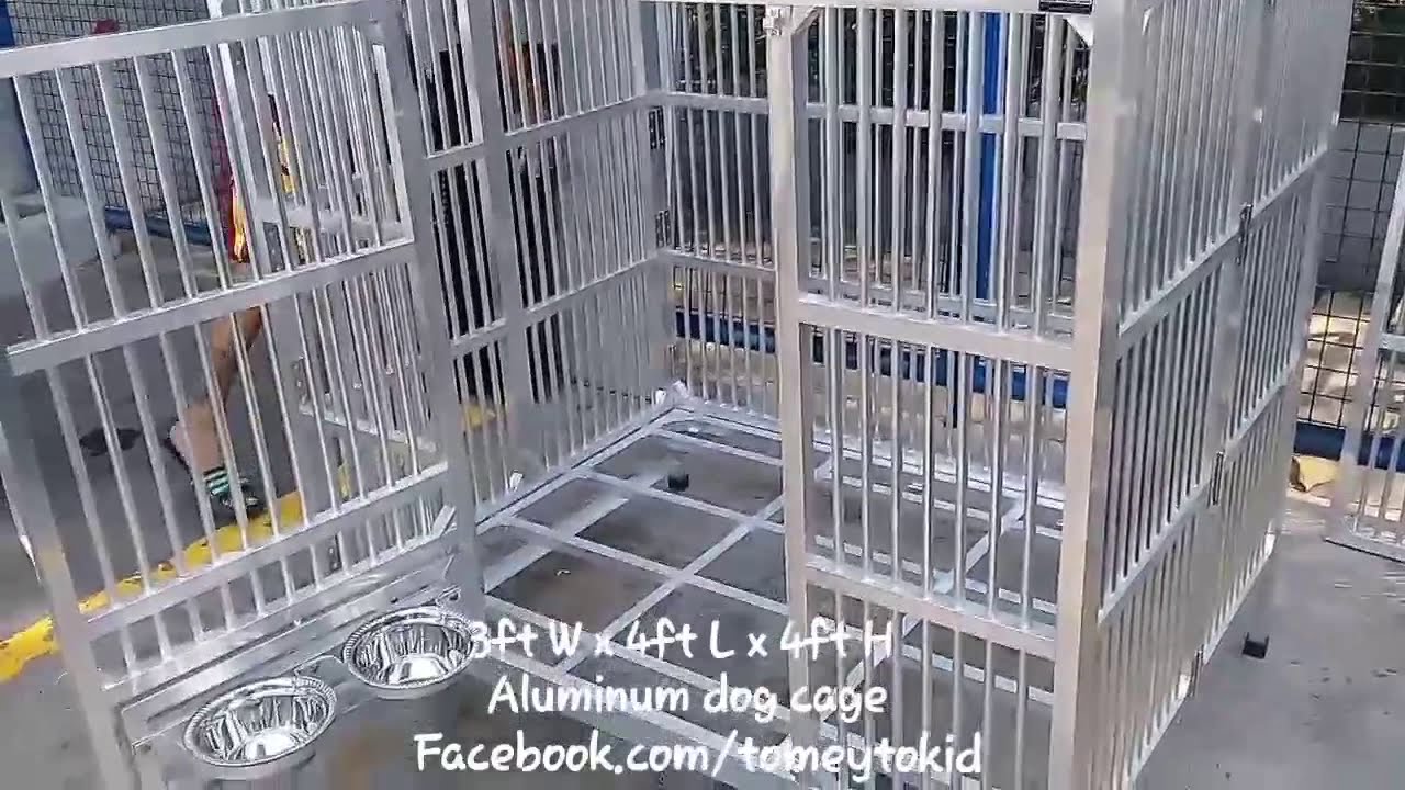 ALUMINUM DOG CAGE (COLLAPSIBLE)