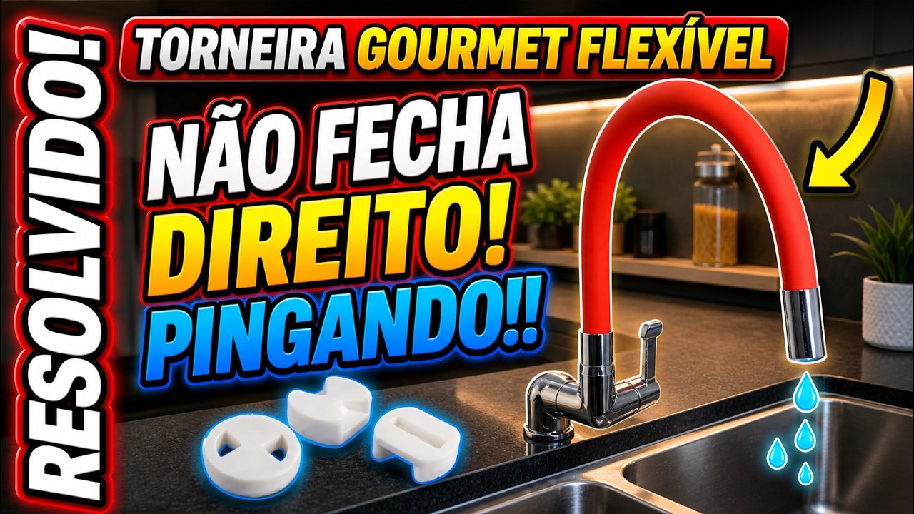 Como Tirar o Pinga Pinga da Torneira Gourmet Flexível - RESOLVIDO!