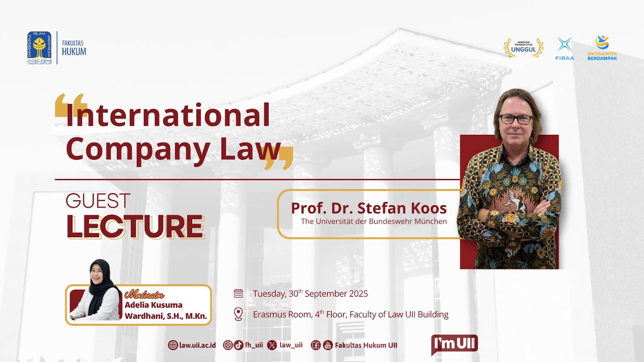 GUEST LECTURE | International Company Law
