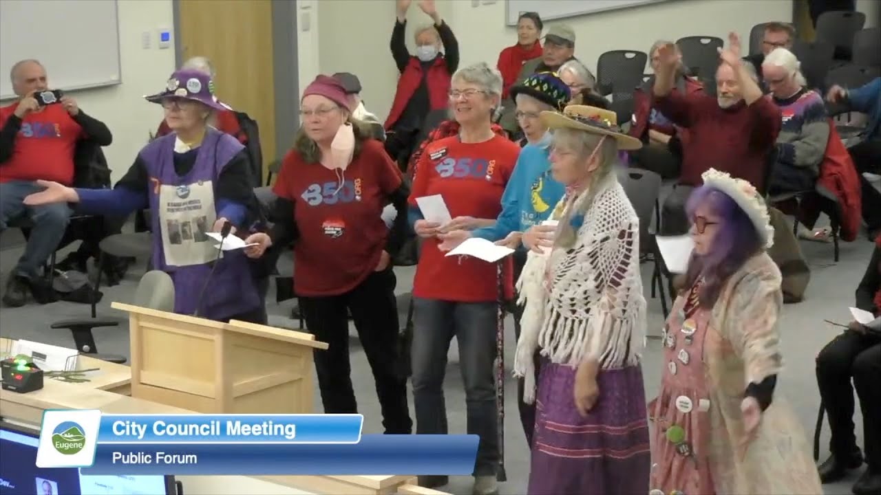 Raging Grannies Thank the Eugene City Council 2/13/23