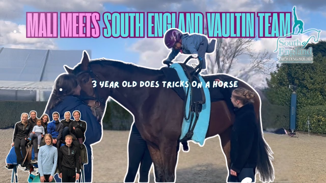 3-Year-Old Does Tricks on a Horse!? | Mali Meets the Vaulting Team