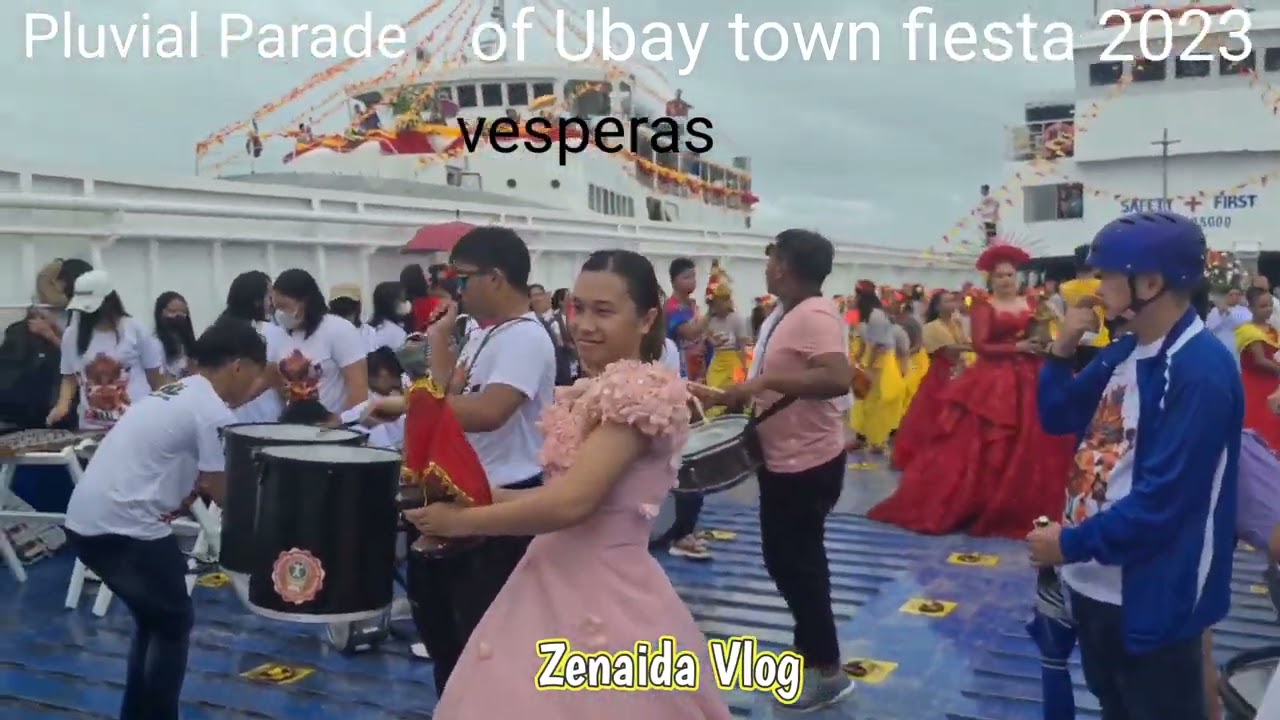 Part1- Pluvial Parade of Ubay town fiesta|| Vesperas||It's rainy||2023 Ubay, Bohol