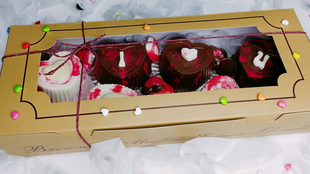 කේක් වලින් ලේසියෙන් වැලන්ටයින් ගිෆ්ට් බොක්ස් එකක් හදමු | Easy Valentine's Surprise Gift box