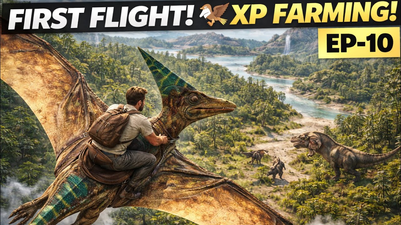 First Flight & XP Farming! 🦅🔥 | ARK survival Ascended Ep 10