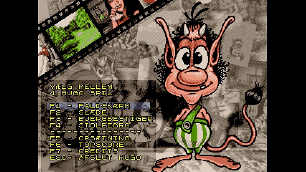 [PC💿] 🇩🇰 Hugo - Højt at Flyve - Dybt at Falde (1998) (#9) Hovedmenu