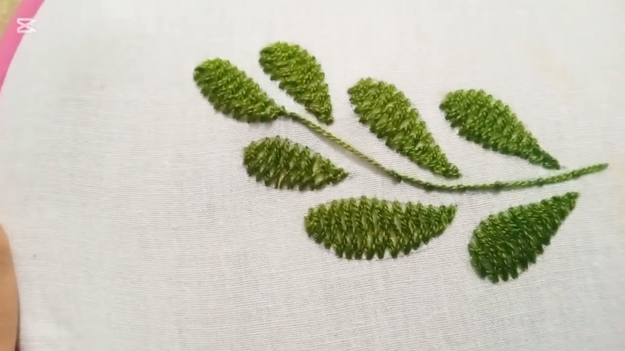 Easy Leaf Embroidery Design | Hand Embroidery Leaf Stitch Tutorial