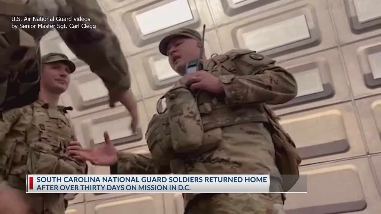 South Carolina National Guard soldiers returned home after thirty days on mission in D.C.