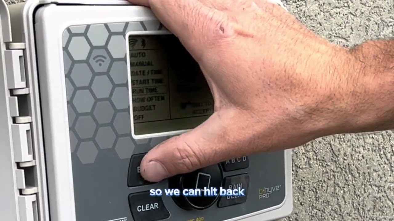 How to adjust the HydroRain B-Hyve sprinkler timer