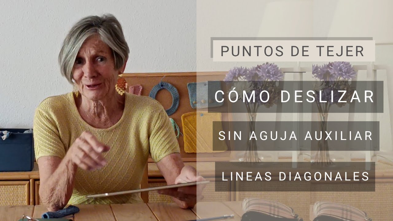 Técnica a dos agujas: deslizar punto sin aguja auxiliar en jersey 🧶 #tejerconlucila