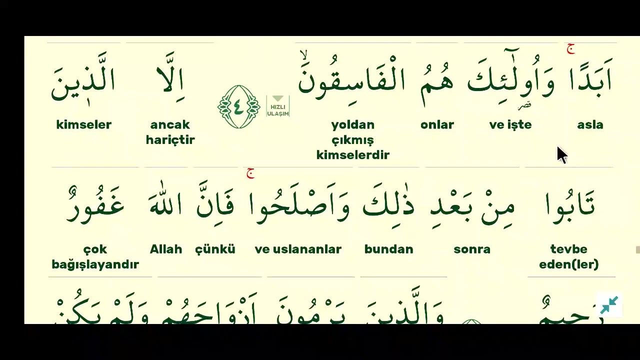 cüz 18 sayfa 349-nur suresi kelime meal kelime manası açıklama tefsir kuranı anlamak.mustafa muş