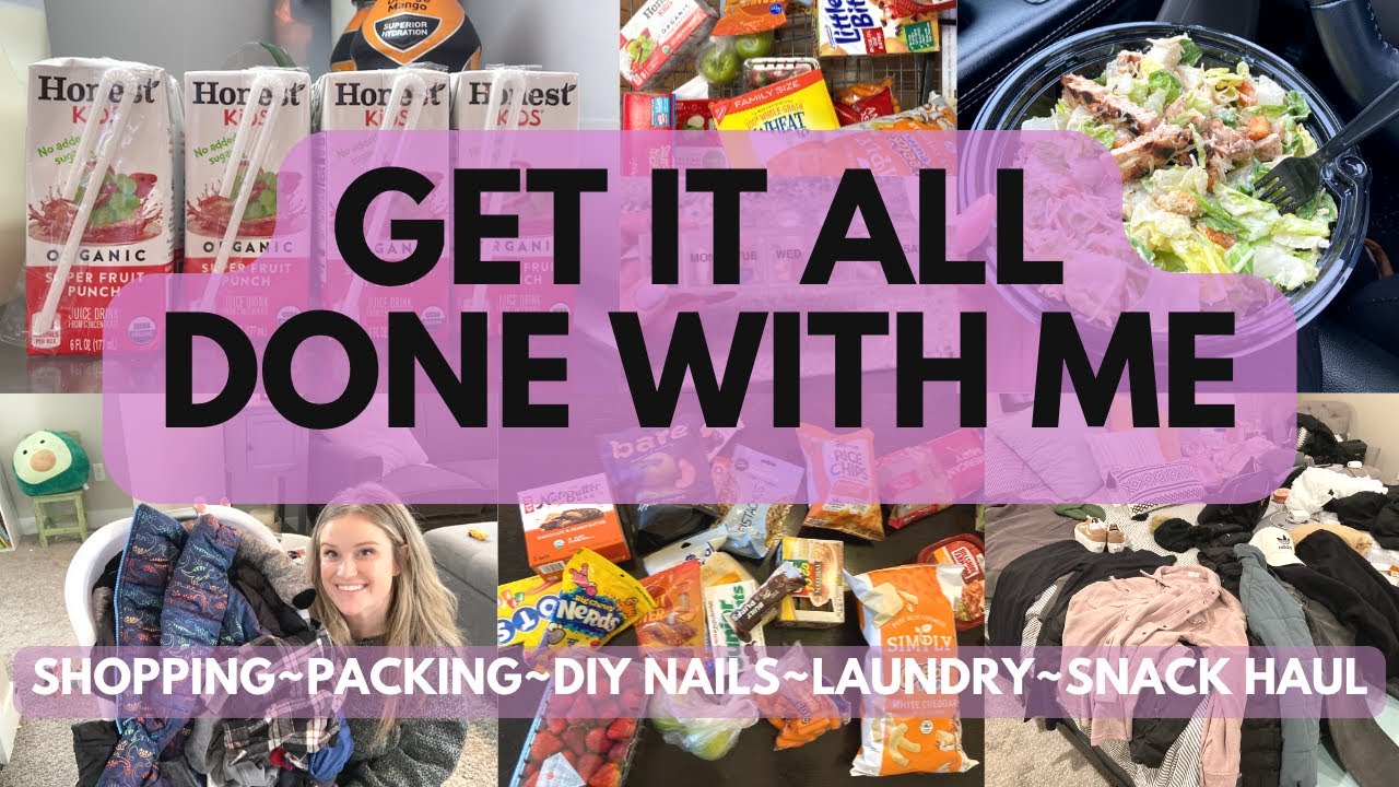 GET IT ALL DONE WITH ME // SHOPPING, PACKING, LAUNDRY, NAILS // LOTS OF ASMR // SUPER PRODUCTIVE