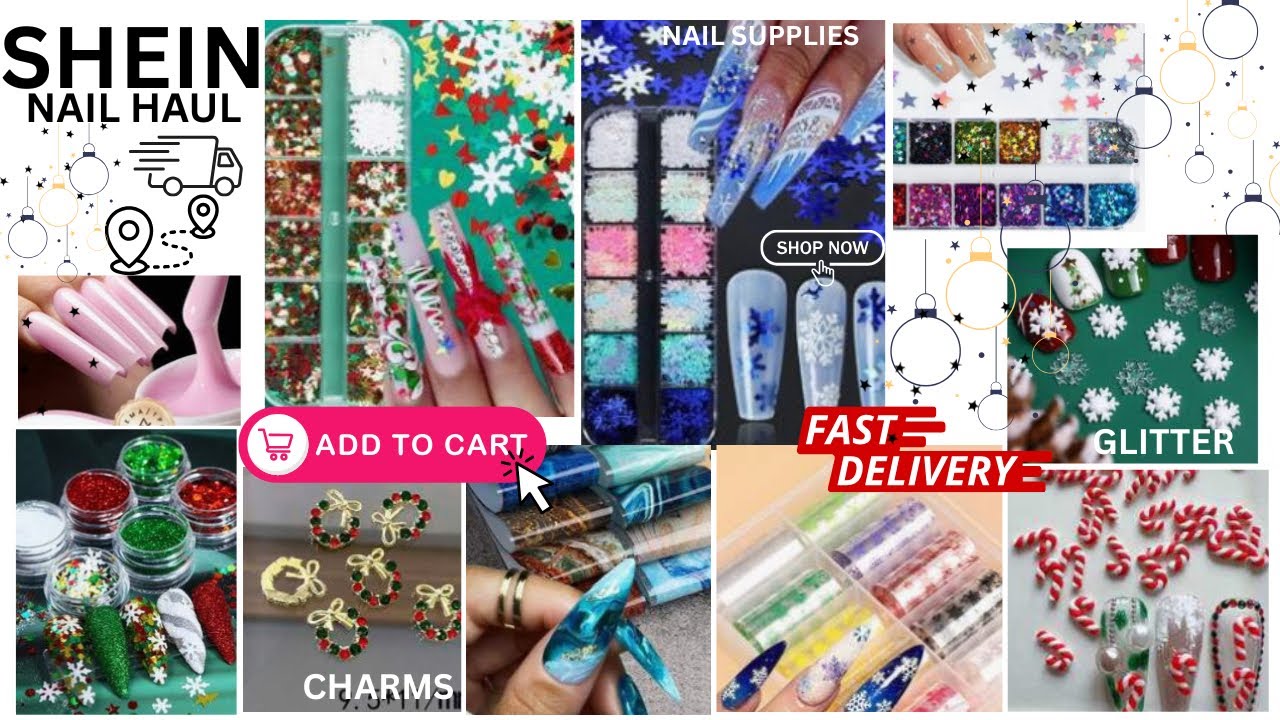 SHEIN NAIL HAUL💸✨|ДОСТУПНЫЕ ТОВАРЫ ДЛЯ НОГТЕЙ💅| ЗИМНИЕ/РОЖДЕСТВЕНСКИЕ СРЕДСТВА ДЛЯ НОГТЕЙ🎄| БЛЕСК...