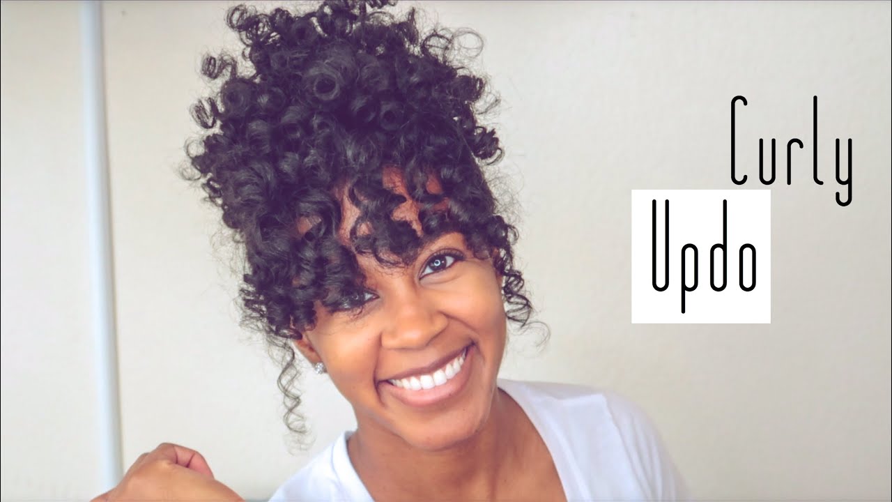 Flexi Rods on Blow Out +Easy Curly Updo  | Natural Hair Curly Hairstyles