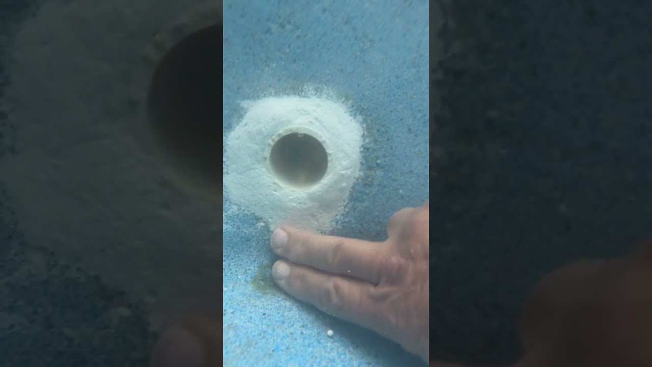 Pool Leak at Bench Jet | Electronic Hydrophone + Dye Test (Underwater cement patch)1201