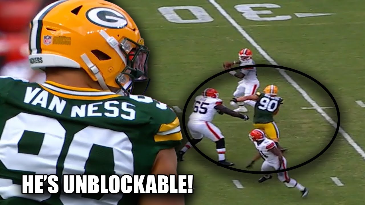Lukas Van Ness WRECKING HAVOC vs Browns | FUTURE STAR EDGE RUSHER ⚡️ 2024 NFL Preseason Highlights