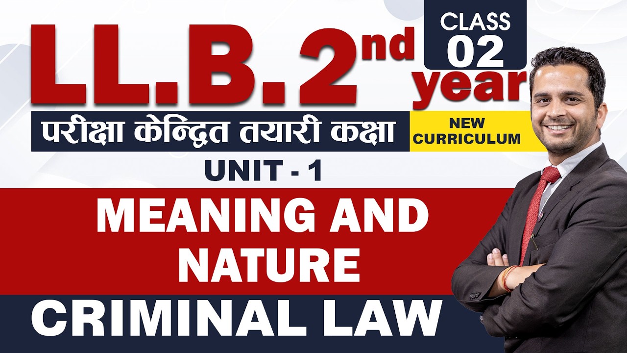 Meaning and nature of Criminal law | Criminal Law | Unit 1 | LLB 2nd Year | Lex Nepal