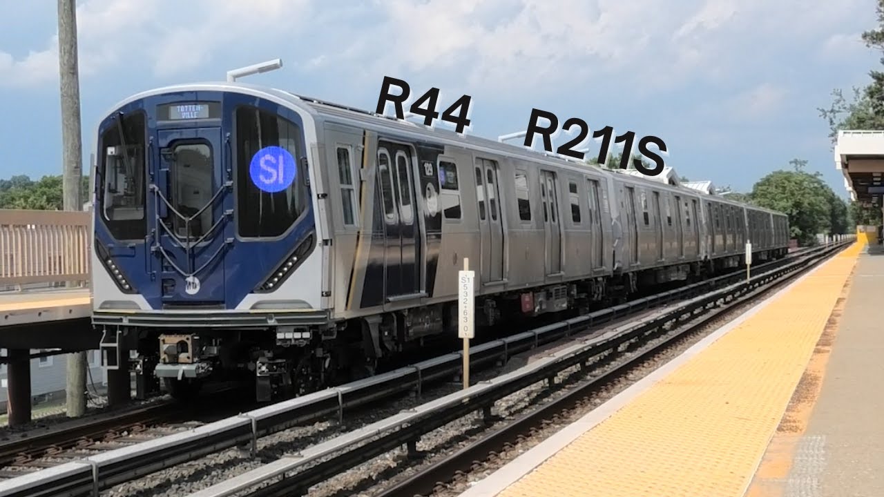 R44 and R211S Action on the Staten Island Railway OVER THE MONTHS OF R211S Service