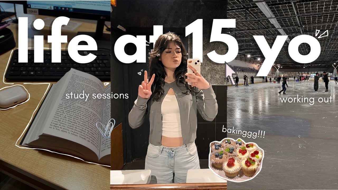 WINTER DIARIES as a 15 year old🍰| ice skating, productive study sessions, baking, working out
