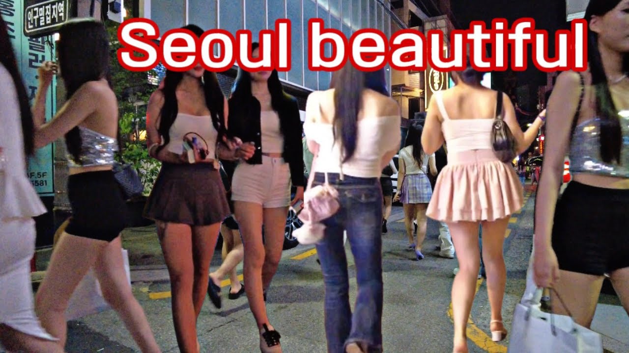 [4K KOREA] seoul nightlife of beautiful girls🔥apgujeong rodeo street